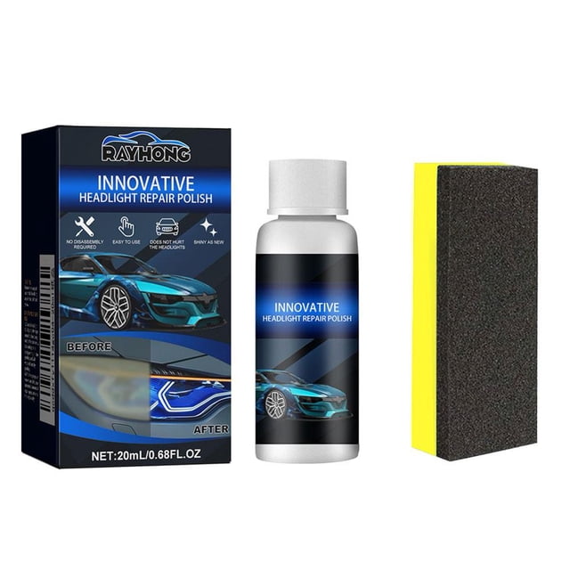 QJUHUNG Car Headlight Repair Fluid Scratch Remover Refurbishment Maintenance V8T4