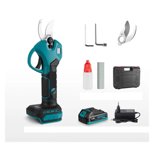 30mm Brushless Electric Pruner Shear 2 Gears Cordless Fruit Tree Bonsai Pruning Electric Scissors ,Less Effort