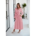 thumbnail image 3 of NAYAOTO Women's Maxi Shirt Dress - 2026 Long Sleeve Button Casual Fall A-line Work Tiered Dresses with Belt and Pockets, 3 of 7