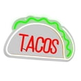 thumbnail image 4 of Letrero de comida LED con luz ambiental, luces decorativas, luz nocturna, decoración de pared para fondo de fiesta, tienda de comida rápida, cafetería TACOS, 4 of 10