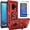 Red, variant on Samsung Galaxy S9 Plus Case, With [Tempered Glass Screen Protector Included], STARSHOP Drop Protection Ring Kickstand Cover- Red