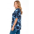 thumbnail image 2 of Roaman's Women's Plus Size Flutter Sleeve Ultrasmooth Fabric Tee, 2 of 3