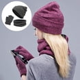 thumbnail image 5 of Gorro de invierno, bufanda para calentar el cuello, guantes para pantalla táctil, para pantalla táctil, sombreros, bufandas para mujeres y oscuro Salvador Gorro cálido Beanie, 5 of 5