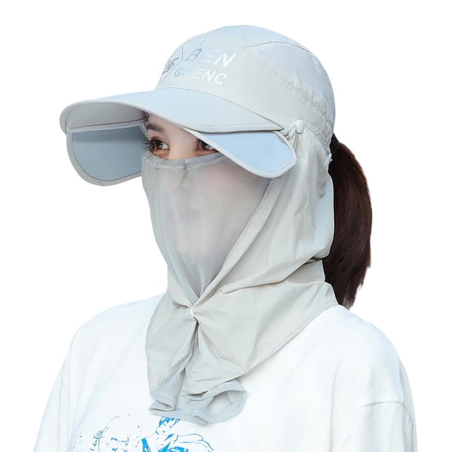 SharkTRUE Face Cover Hat with UV Protection, Neck Cover & Lens for Ultimate Sun Defense Breathable & Stylish Design