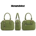 thumbnail image 4 of Montana West Small Top Handle Purse for Women Crossbody Satchel Handbag Barrel Bag, Green, 4 of 6