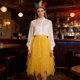 thumbnail image 5 of Faldas Largas para las Mujeres de Verano Estrella en Capas Torta Irregular Mitad de Longitud Malla Lentejuelas Falda, Fondo de la Primavera Casual, 5 of 6