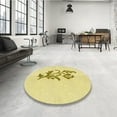 thumbnail image 4 of Ahgly Company Tapis Rectangulaire d'Intérieur Lavable en Machine Jaune Soleil Transitionnel, 7 Pieds x 9 Pieds, 4 of 7
