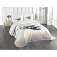 thumbnail image 3 of Ambesonne Eyelash Quilted Bedspread Set 3 Pcs, Fantasy Female, Queen Size, Brown Black Green, 3 of 5