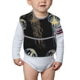 thumbnail image 6 of Susaid Jellyfish Print Bibs for Babies Toddlers Adjustable Waterproof Free Soft Durable Bibs for eating with Large Pocket Food Catcher, 6 of 8