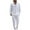 #968 White, variant on Felirenzacia Men's Summer Beach Outfits 2 Piece V Neck Shirts and Pants Texture Vacation Sets for Men