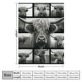 thumbnail image 4 of HENGT  Highland Cow Blanket Long Horn Highland Cow Throw Blankets for Adults Kids, Black and White Cattle Animal Plush Blanket, Funny Highland Cow Gifts, Cozy Fuzzy Flannel Blanket, 4 of 6