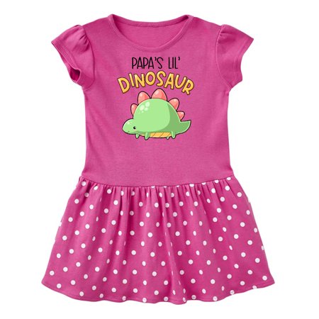 

Inktastic Papa s Lil Dinosaur withCute Stegosaurus Gift Baby Girl Dress
