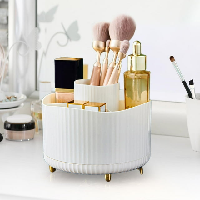 Organizador de maquillaje giratorio 360, organizador de cosméticos de escritorio, organizador de almacenamiento de Perfume, estuche de exposición, caja de almacenamiento para el baño