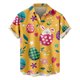 thumbnail image 2 of ICHUANYI Clearance Men's Summer Fashion Easter Short Sleeve Casual Shirts(Orange, S) Ichuanyi Ichuanyi, 2 of 4
