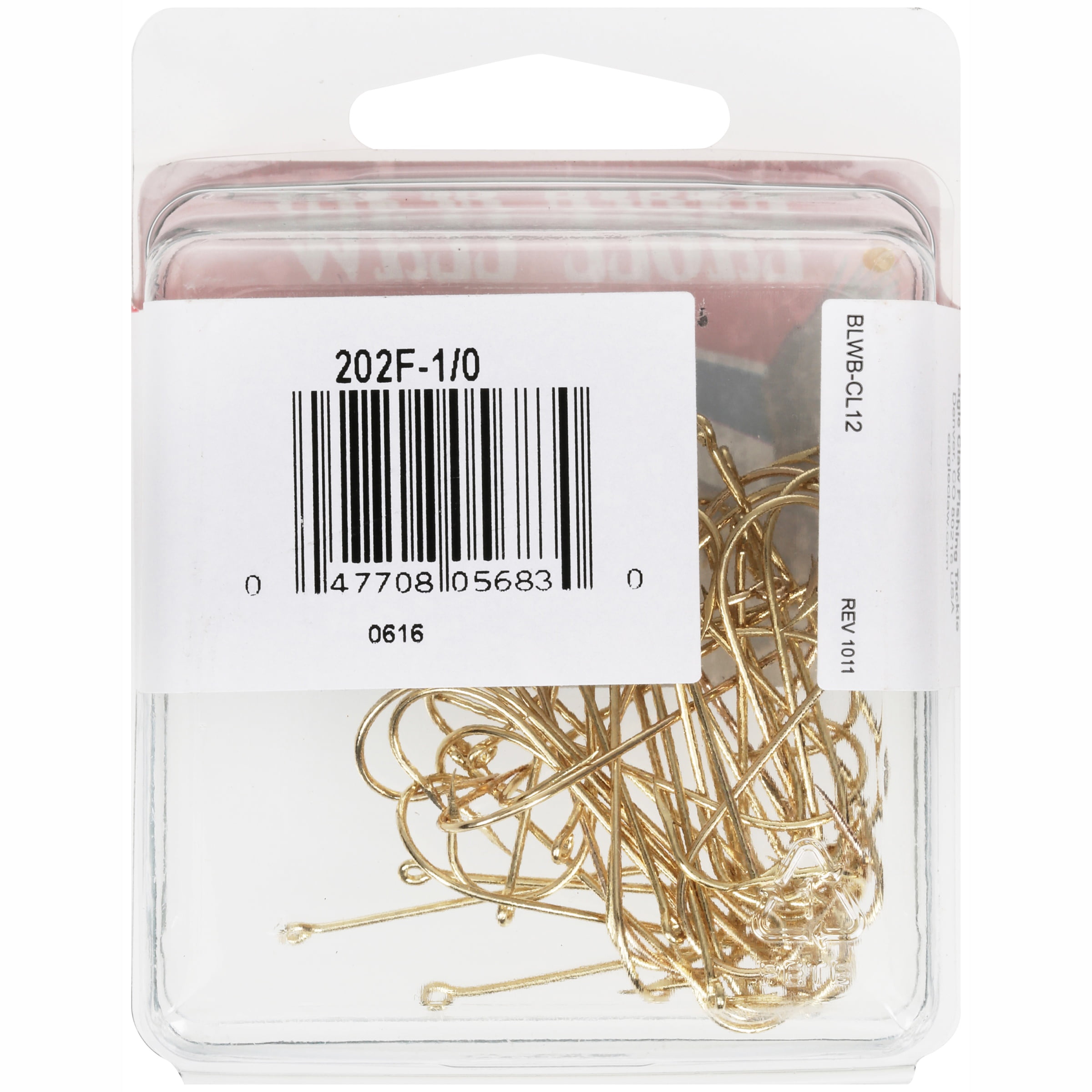 (2 pack) Eagle Claw 202FH-1/0 Light Wire Panfish Aberdeen Hook, Size 1/0