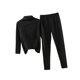 thumbnail image 1 of Sonducket Ropa interior térmica de algodón grueso para mujer, pijama adelgazante, traje de cuello medio alto, camisa cálida, Top cálido, conjuntos de ropa Negro L, 1 of 6