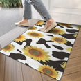 thumbnail image 4 of Black White Cow Pattern Sunflower Door Rugs,Washable Non Slip Door Mats Indoor,Decorative Door Mats,Entry Mat Indoor for Entrance,Bedroom,Kitchen,Bathroom,17"x30", 4 of 6