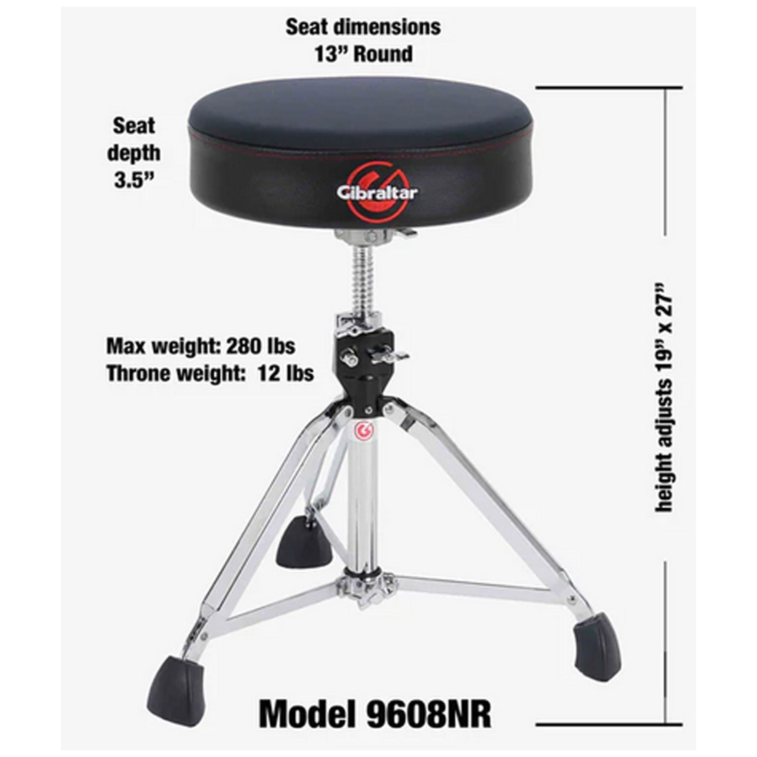 Gibraltar 364909 9000 Series Neoprene Round Throne