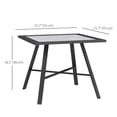thumbnail image 2 of Grey Outdoor Side Table - SPC Patio Table with Metal Frame - 21.7" Square - Perfect for Garden, Balcony & Living Room Decor, 2 of 7