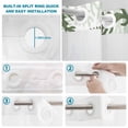 thumbnail image 5 of No Hook Shower Curtain, Dark Sage Green Coral Coastal Shower Curtains for Bathroom with See Through Top Window, Summer Beach Nautical Ocean Waterproof & Washable Bath Curtain 66"x72", 5 of 9