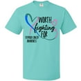 thumbnail image 3 of Inktastic Thyroid Cancer Awareness Pink, Blue, Teal Heart Ribbon T-Shirt, 3 of 5
