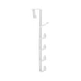 thumbnail image 1 of Over The Door Hooks Bedroom Door Hanger Clothes Hanging Rack Plastic Home Storage Organization Hooks Purse Holder For Bags For Home Organization White And Brown, 1 of 4
