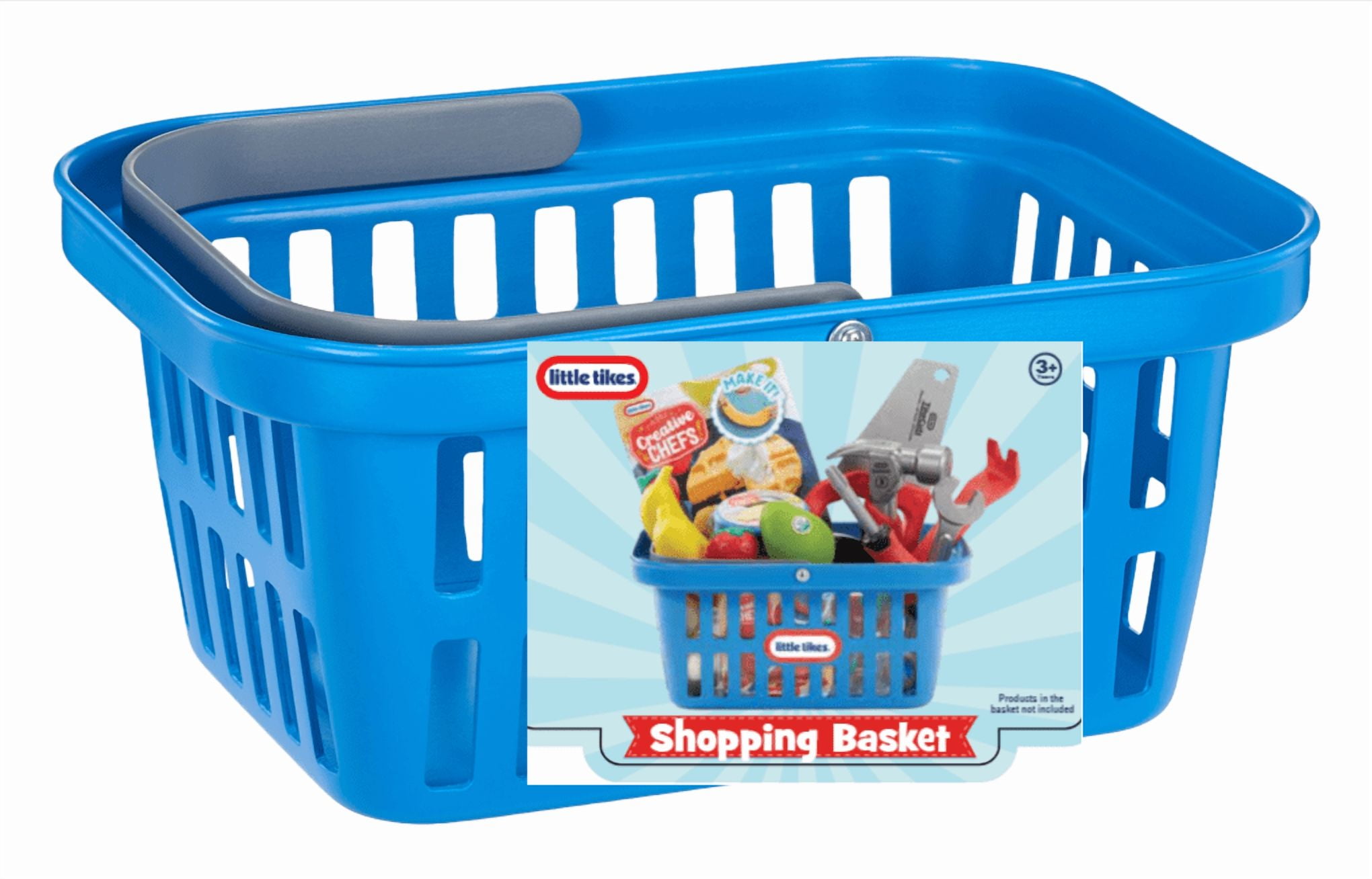 Creative Chefs Blue Shopping Basket, Kids Toy Gift, Ages 3+