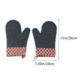 thumbnail image 3 of Black Insulated Kitchen Gloves Baking Mitts With Thickened Protection, Heat Resistant Material And Long Sleeve Design For Cooking, Baking, 11.02X7.09X0.39In 0.33Lb, 3 of 6