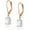 6*8mm oval opal-rose, variant on Leverback Dangle Earrings for Women,Created Opal/Amethyst/Topaz Gemstone Drop Earings Hypoallergenic Gifts