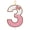Number 3, variant on Large  Cartoon  Number 2 Birthday Candles for Girls, 5 & 2.76 Inches Cute  Cake Toppers, Animated Theme Birthday Decorations for Anniversary Celebrations (Number 2)