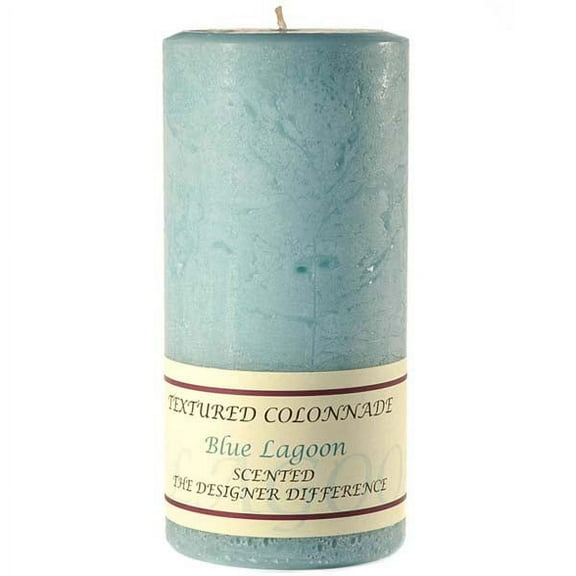 1 Pc Textured 3x6 Blue Lagoon Pillar Candles 3 in. diameterx6.25 in. tall