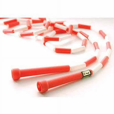 7' Segmented Skip Rope, Red/White