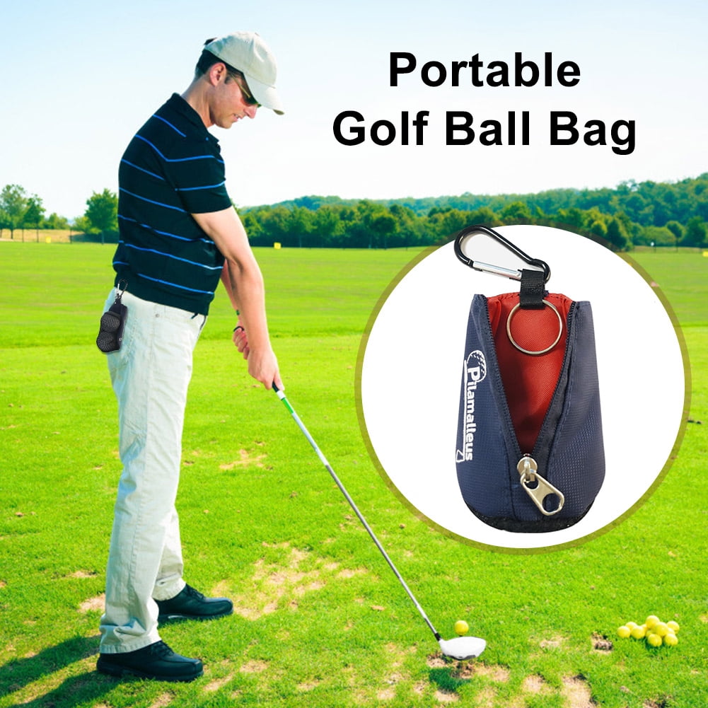 LoyGkgas New Golf Ball Bag Golf Caddy Bag Carabiner Waist Belt Golf