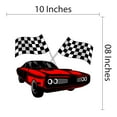 thumbnail image 4 of Sports Wall Decals for Boys Bedroom - Speedy Racing Car Flags Car DIY & Creativity Boy Girl Bedroom Wall Sticker - Size: 10 In x 8 In, 4 of 5