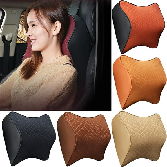 Walbest Car Seat Neck Pillow, Breathable Comfortable Car Headrest Cushion for Neck Pain Relief & Cervical Support, Memory Foam Auto Neck Pillow Ergonomic Design, size 9.84" x 8.27" x 4.72"