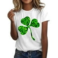 thumbnail image 5 of Baqcunre T Shirts for Women,Casual St. Patrick's Day Print Top Short Sleeve Round Neck T-shirt Top,St. Patrick's Day Shirts for Women Womens Tops,Graphic Tees for Women White S-XXL, 5 of 7