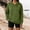 Army Green, variant on Snap Button Hoodie for Women Quilted Long Sleeve Hooded Sweatshirt with Drawstring Hood Kangaroo Pocket Relaxed Fit for Casual Lounge Travel Fall Winter Gray S