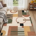 thumbnail image 3 of MICGEEK 6x9 Washable Area Rugs for Living Room, Modern Geometric Printed Rug, Vacuum-Friendly, Non Slip Indoor Rug for Bedroom Dining Room Home Decor Carpet, Beige Multi, 3 of 9