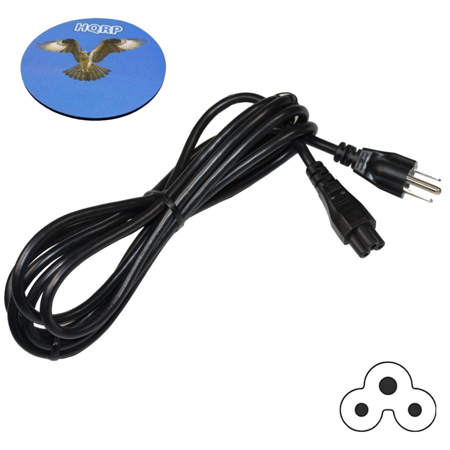 HQRP AC Power Cord for Viore 30452150015 LC32VH70 LC42VF56 LCD19VH56 LCD22VH56 