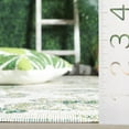 thumbnail image 4 of SAFAVIEH Courtyard Jaylen Botanical Indoor/Outdoor Area Rug, Ivory/Green, 6'7" x 6'7" Round, 4 of 11