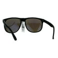 thumbnail image 4 of Kush Mens Reflective Mirror Lens Rectangular Horned Sunglasses Purple Green, 4 of 4