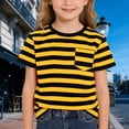 thumbnail image 5 of Tiijoy Toddler Boys Striped Short Sleeve T Shirt with Pocket Casual T-Shirt, Sizes 2-13, 5 of 5