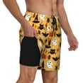 thumbnail image 3 of Haiem Happy Halloween Mens Swim Trunks with Compression Liner 2 in 1 Swimming Shorts Stretch Swimwear Quick Dry,Board Shorts-Small, 3 of 9