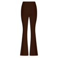thumbnail image 4 of Jxximdong Leggings for Women Womens Stretch High Waist Leggings Regular Solid Flared Pants Active Workout Yoga Pants Trousers Brown L Yoga Pants, 4 of 5