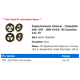 thumbnail image 2 of Engine Harmonic Balancer - Compatible with 1999 - 2000 Ford E-150 Econoline 4.6L V8, 2 of 2