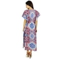 thumbnail image 4 of Bimba Women Long Printed Maxi Kaftan Cotton Night Wear Caftan Gown Coverup, 4 of 7