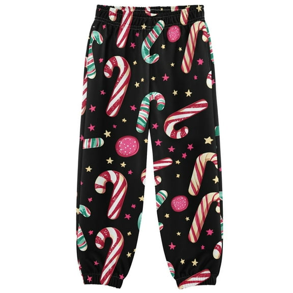 joogoo Candy Cane Christmas Boys' Sweatpants Jogger Pants 5-6Y
