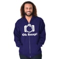 thumbnail image 5 of Oh Snap Camera Snapshot Cute Hobby Zip Up Hoodie Men's Women's Brisco Brands X, 5 of 6