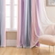 thumbnail image 4 of Cortina XiDi Rainbow Gris/Rosa con forma de estrellas opacas de doble capa, 4 of 8