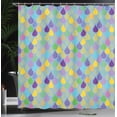 thumbnail image 3 of Ambesonne Geometric Shower Curtain, Raindrops Doodle Style, 69"Wx75"L, Sky Blue, 3 of 4